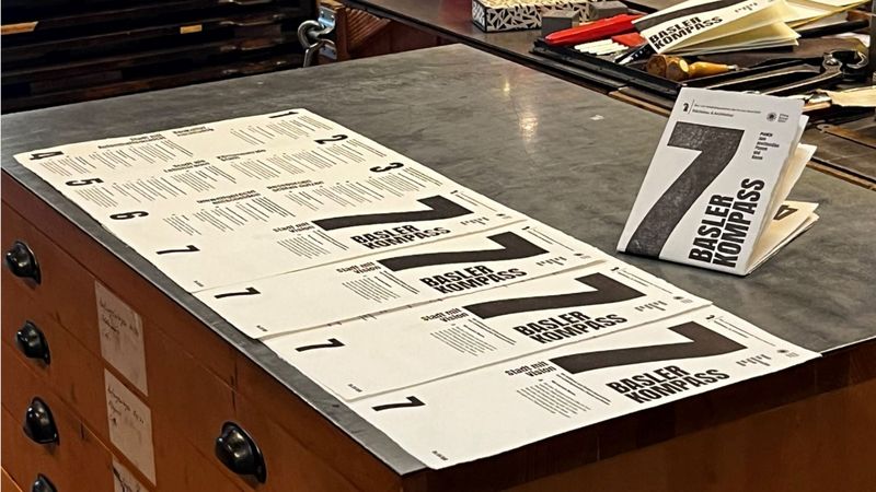 Basler Kompass - 7 Punkte zum postfossilen Planen und Bauen – Druck in der Basler Papiermühle – Bau- und Verkehrsdepartement des Kantons Basel-Stadt, Städtebau & Architektur